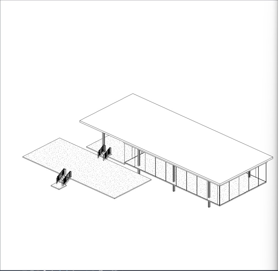 Claudeがつくったファンズワース邸の3Dのモデル