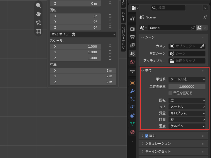 単位のパネル