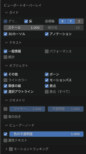 オーバーレイの設定