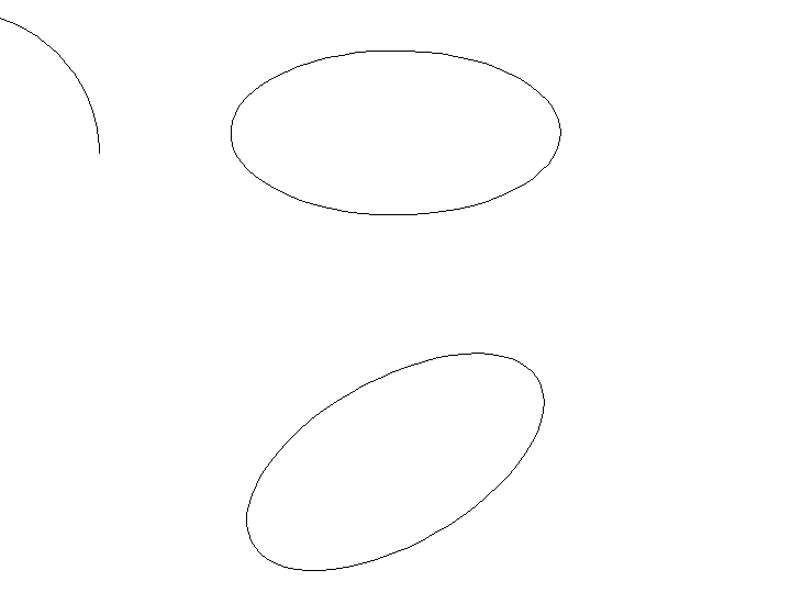 扁平率と傾きを入れて描いた楕円