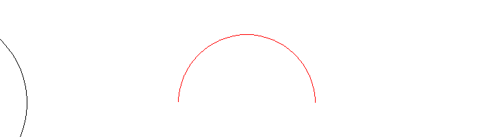 向きを選ぶ前の仮の半円