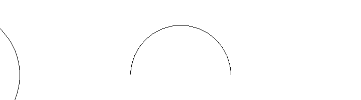 描いた半円