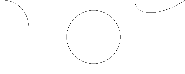 描いた3点の円