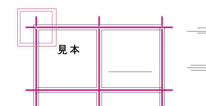 コピーする柱を選んだ所