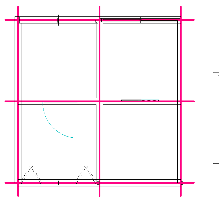 建具を置いた平面図