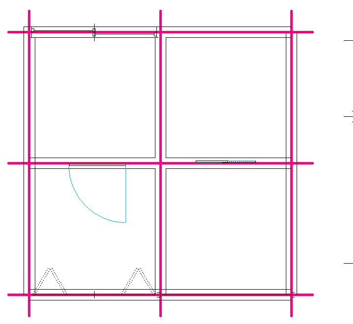 建具を置いた平面図