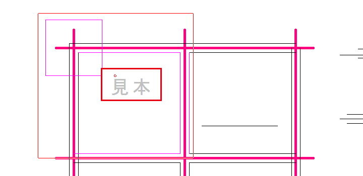 表示のみのレイヤを囲んだ所
