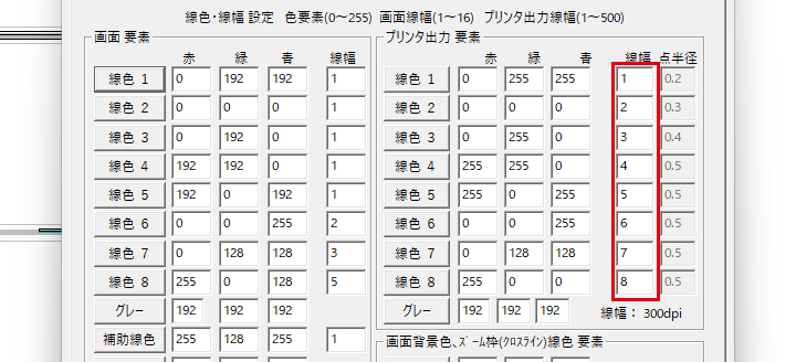 プリンタ出力要素