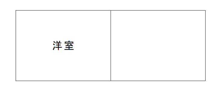 洋室を真ん中に置いた