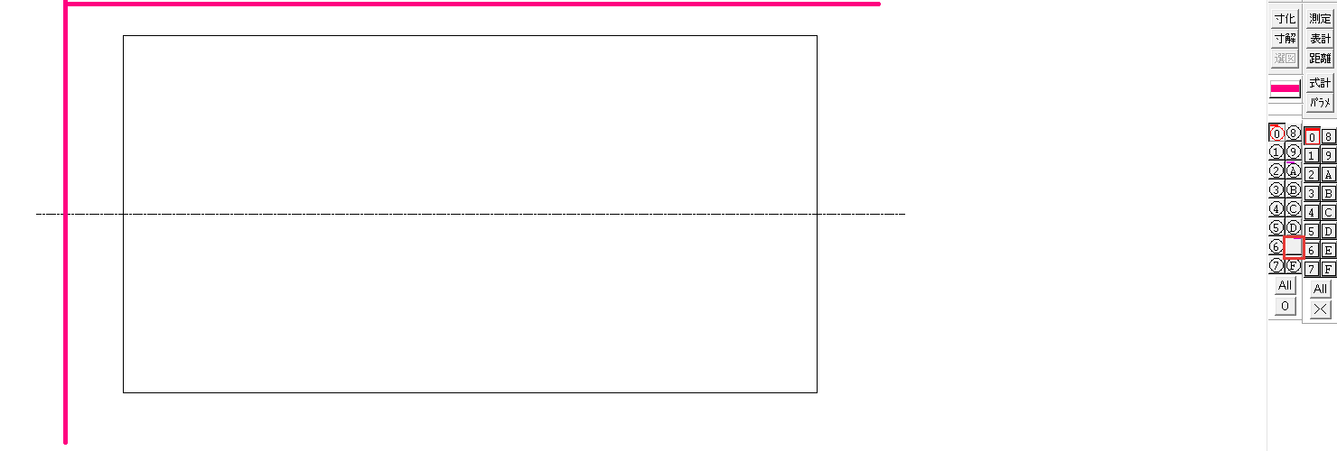 下図を非表示にした図面