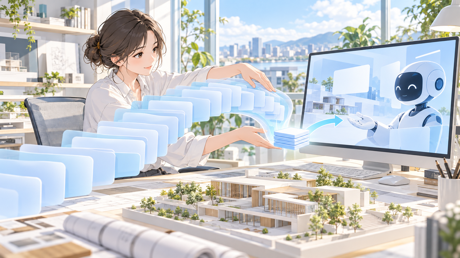要点を短くまとめたメモを、AIに渡し直している場面