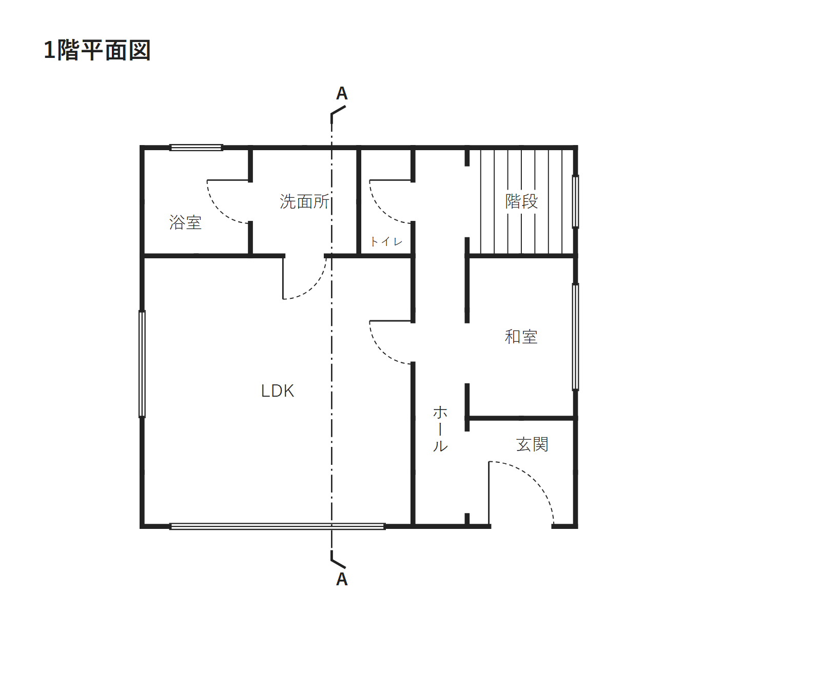 平面図（A－A の切断線）