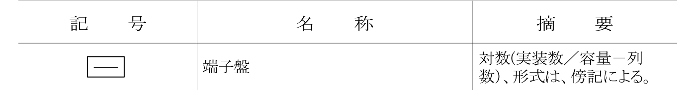 国土交通省の公共建築設備工事標準図の端子盤の行